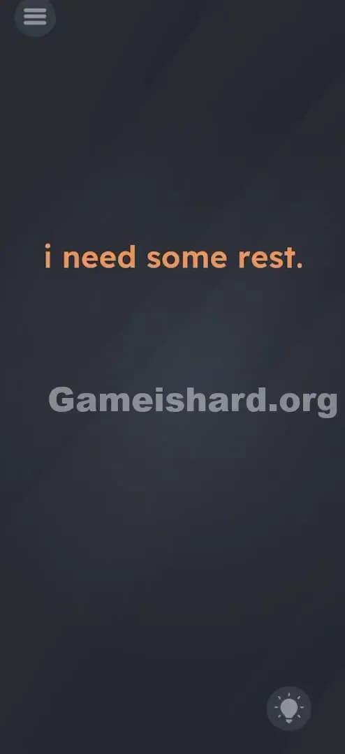 game is hard i need some rest level
